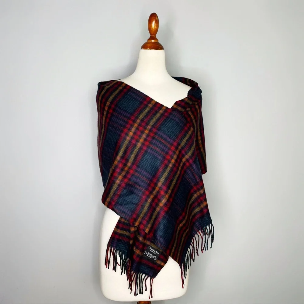 VINTAGE // Christian Dior Tartan Scarf